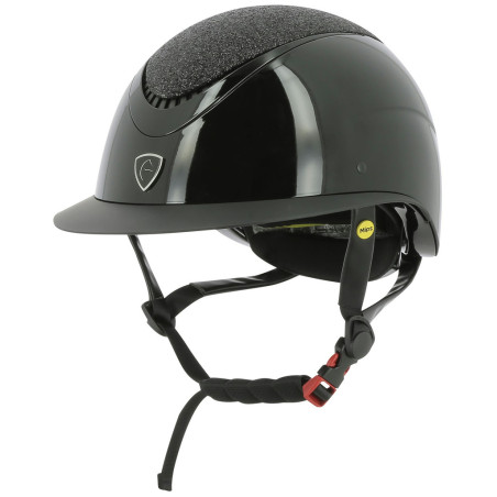 Casque Wings Mips Noir Brillant Équitation | Vestride