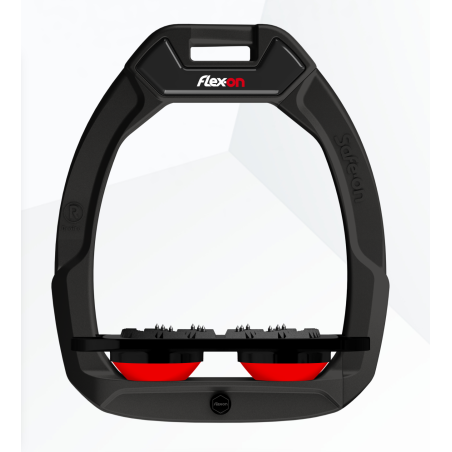 Safe On Flex-on safety stirrups Black Black and Red