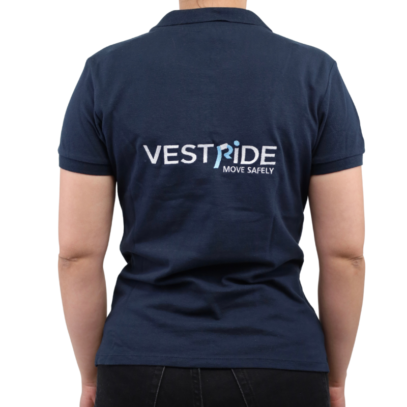 Polo brodé Vestride Bleu marine