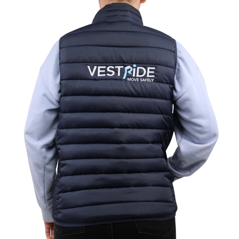 Doudoune sans manches brodé Vestride Bleu marine