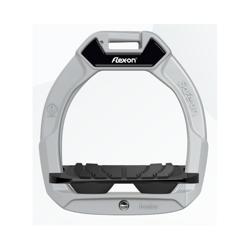 Safe On Junior Flex-on safety stirrups Aluminium grey customize vestride