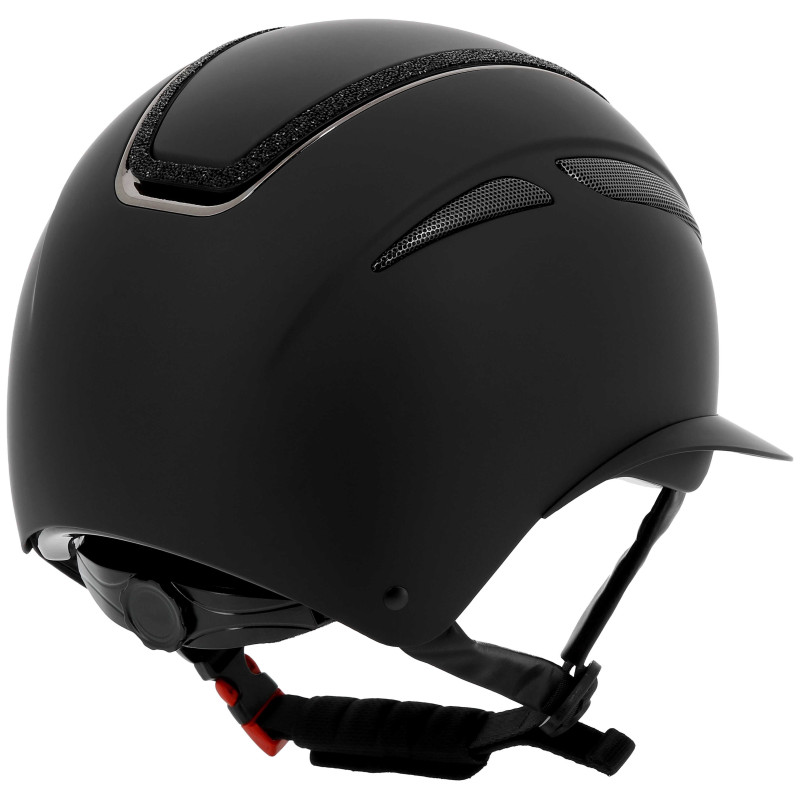 Casque Agris Elite Noir Mat à Liseré Pailleté – Equithème| Vestride