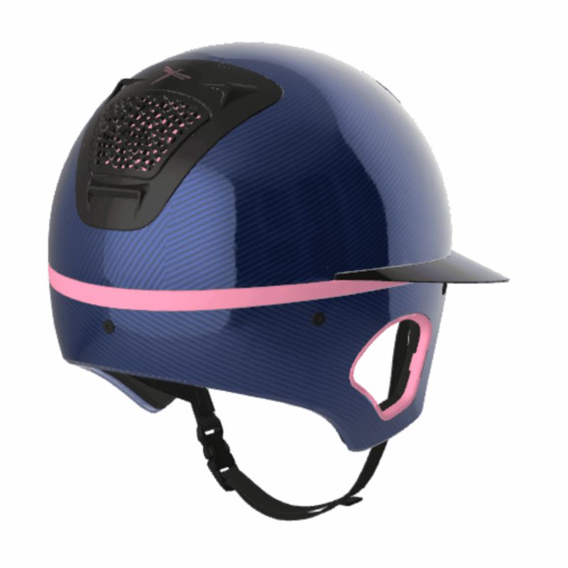 Blue Voronoi Carbon helmet color - Freejump