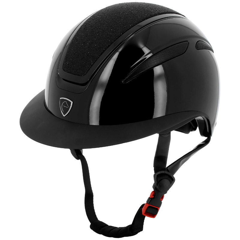 Agris Glossy Black Helmet with Glitter  – Equithème| Vestride