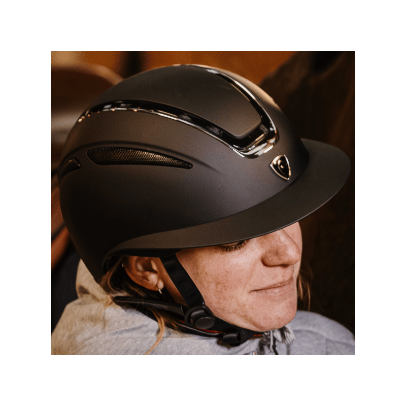 Casque Agris Noir Matt Liseré Argent - Equithème| Vestride